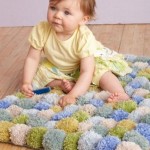 Коврик из помпонов своими руками мастер класс Вязаный интерьер