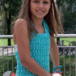 Летний топ для девочки крючком Schachenmayr