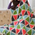 Плед крючком схемы и описание Red Heart